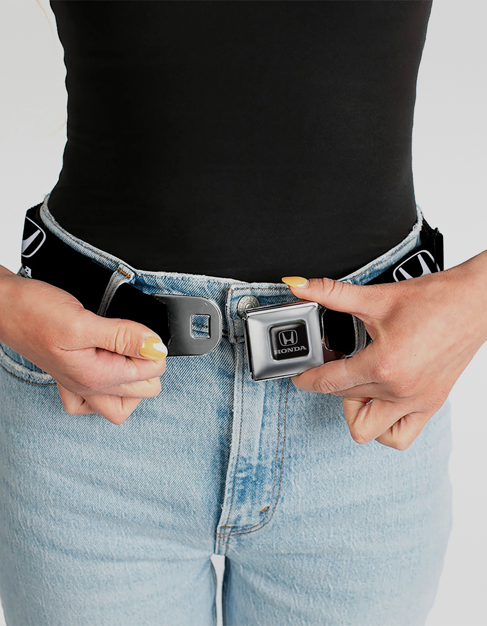 BUCKLE-DOWN Honda Seatbelt Belt - BLACK