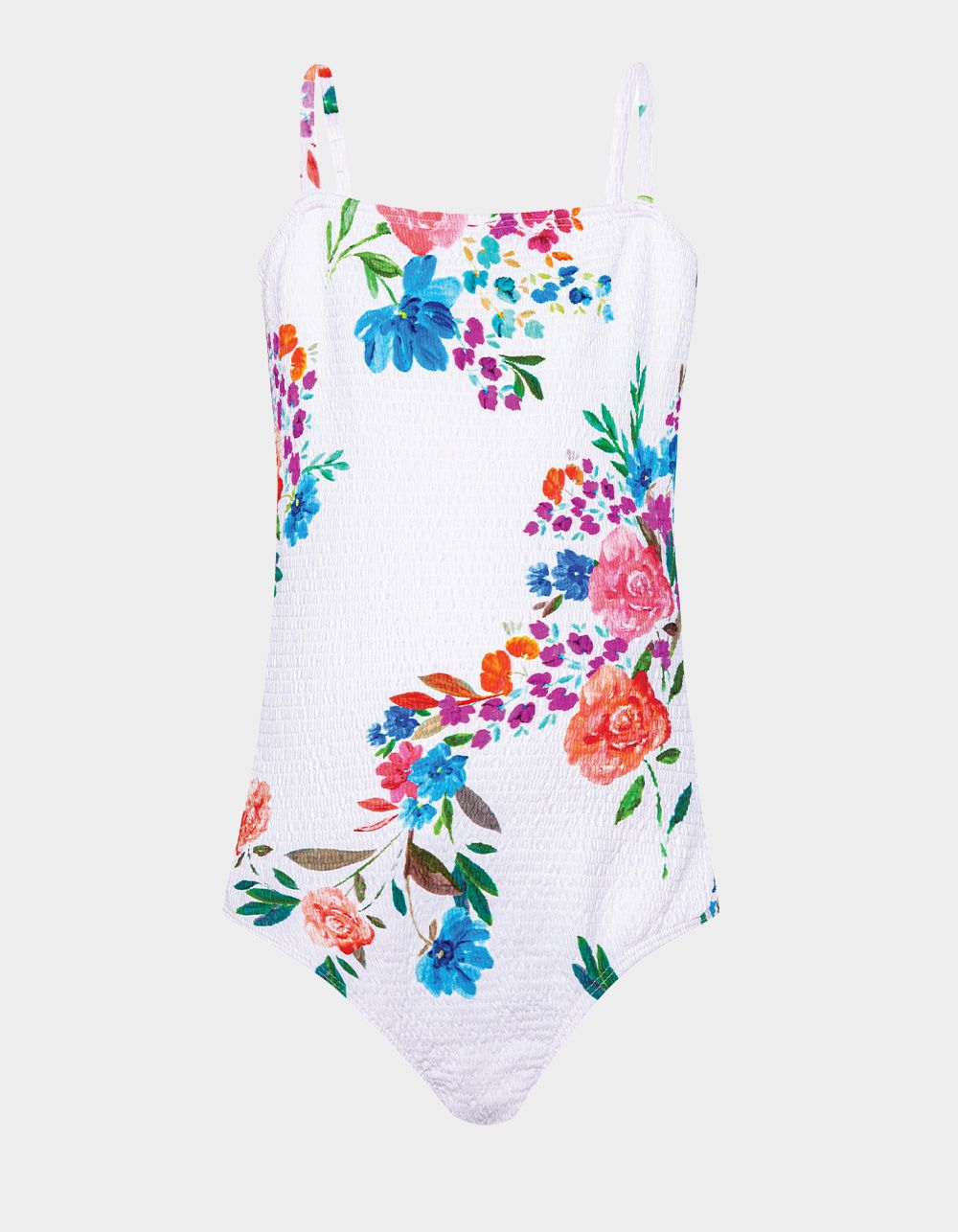 PQ SWIM Zoey Girls One Piece Swimsuit - WHITE COMBO