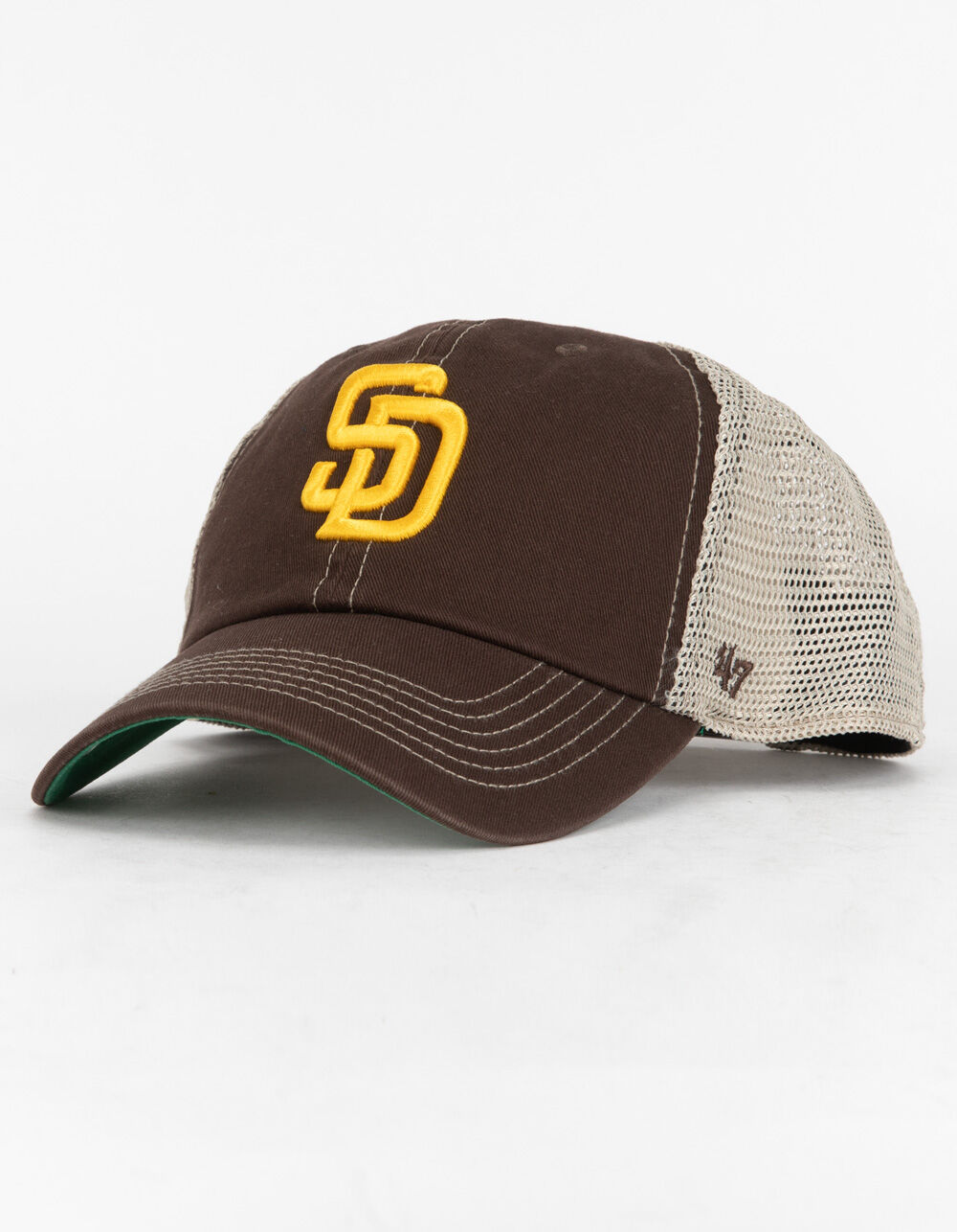 47 BRAND San Diego Padres '47 Clean Up Trucker Hat - BROWN