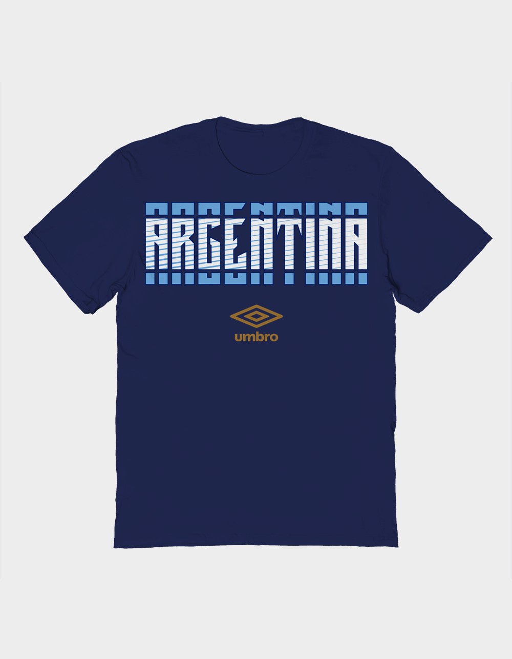 UMBRO Country Stack Argentina Unisex Tee - NAVY