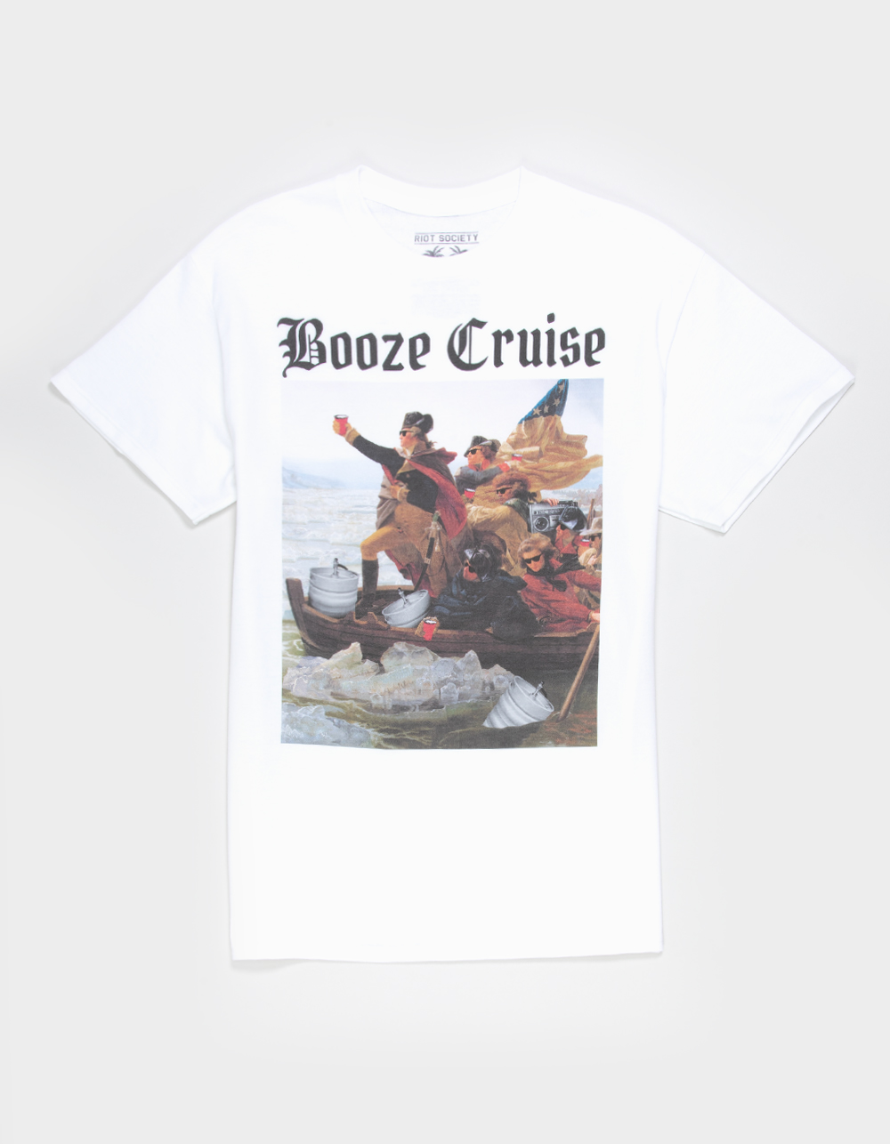 RIOT SOCIETY Booze Cruise Mens Tee - WHITE