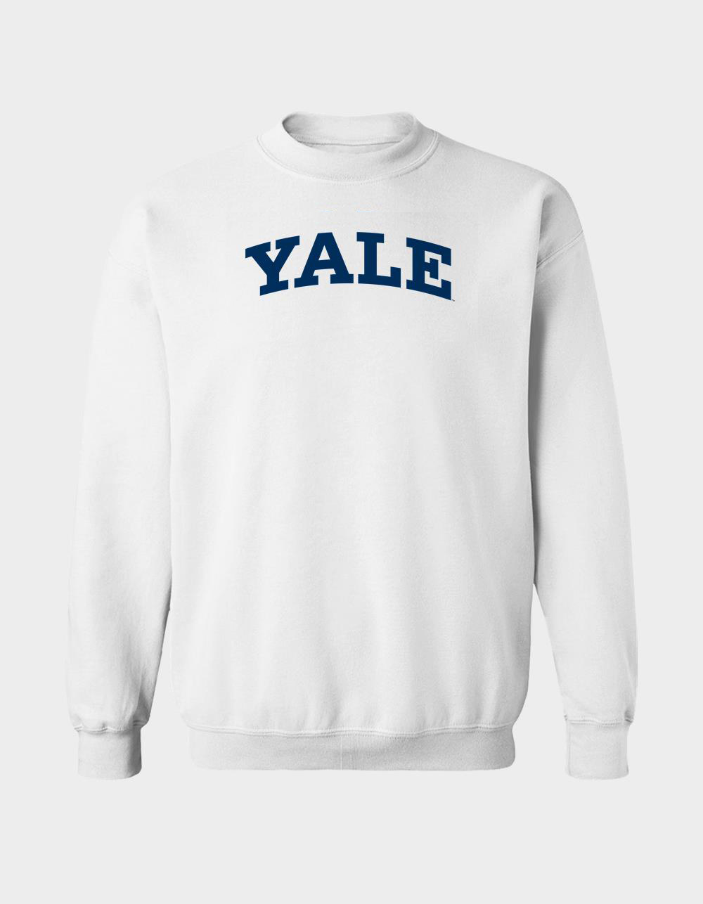YALE Arch Logo Unisex Crewneck Sweatshirt - WHITE