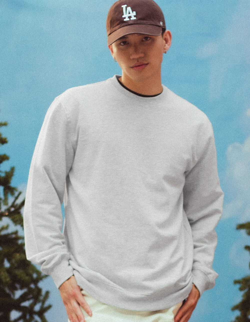RSQ Mens Solid Crewneck Sweatshirt 