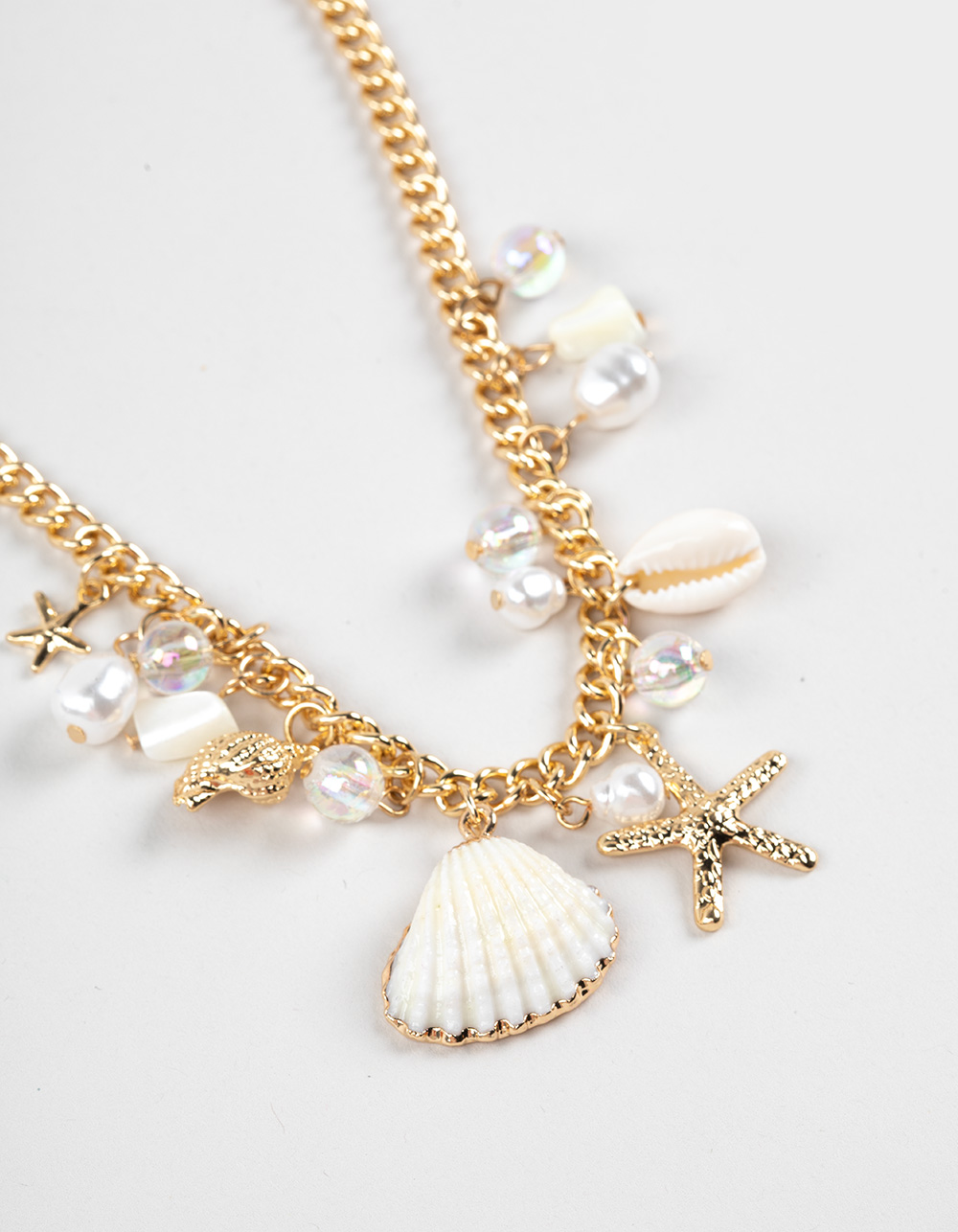 FULL TILT Sea Shell/Starfish Charm Necklace - GOLD