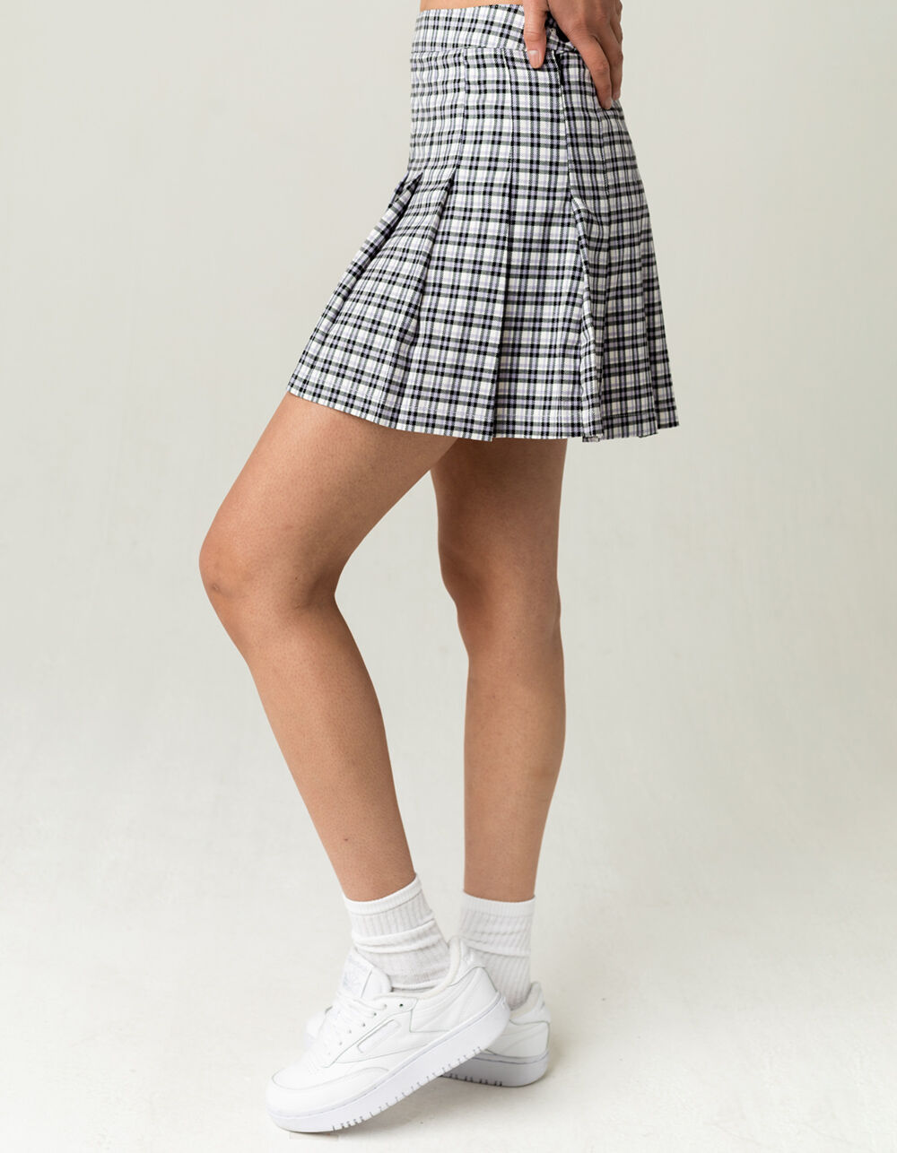 FULL TILT Plaid Pleated Skirt PURPLE COMBO Tillys