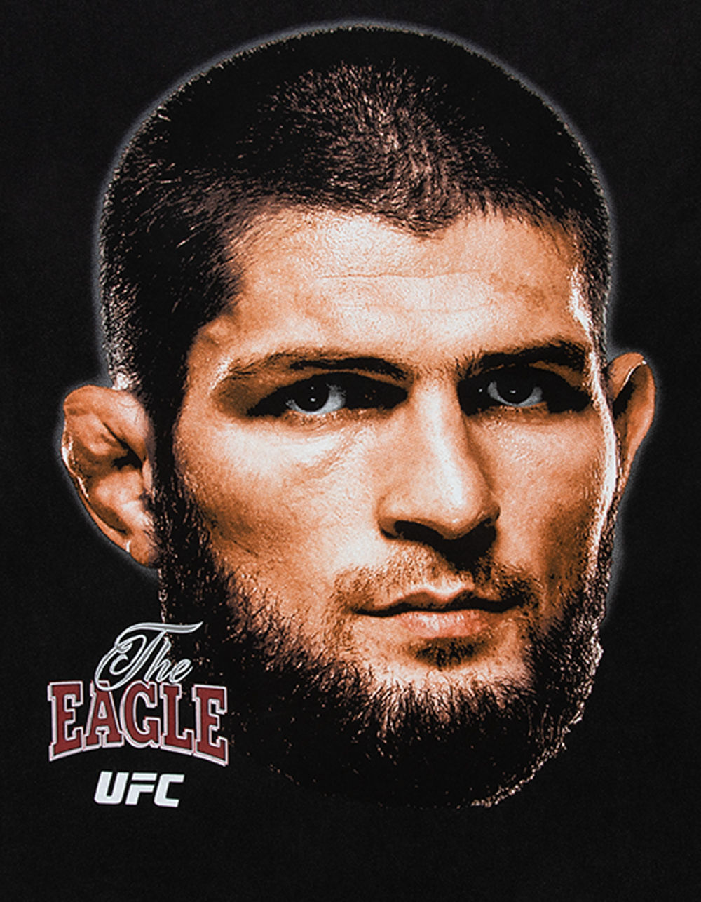 UFC The Eagle Khabib Nurmagomedov Mens Boxy Tee - BLACK