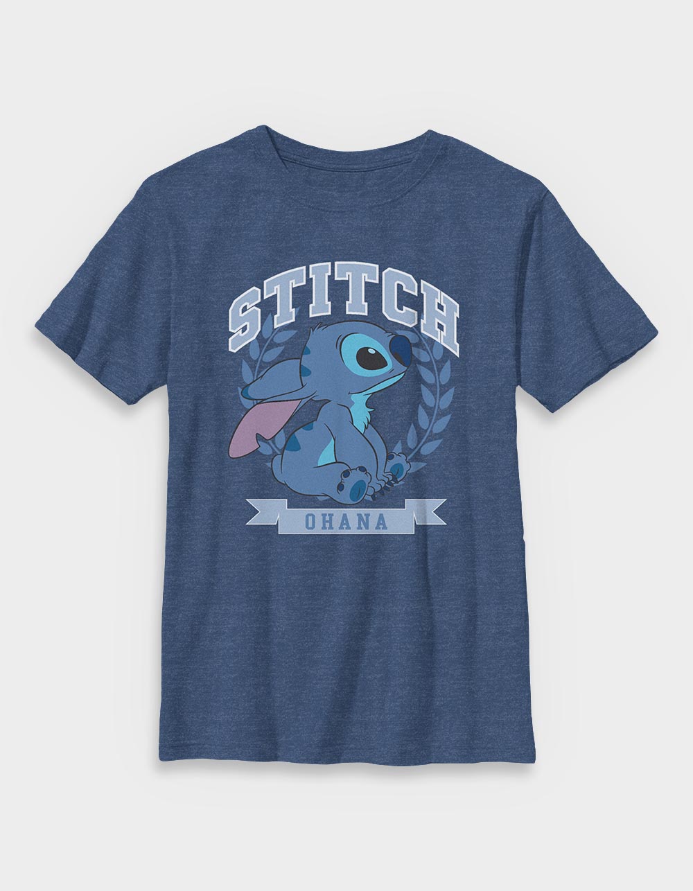 LILO & STITCH Ohana Collegiate Unisex Kids Tee - HEATHER NAVY