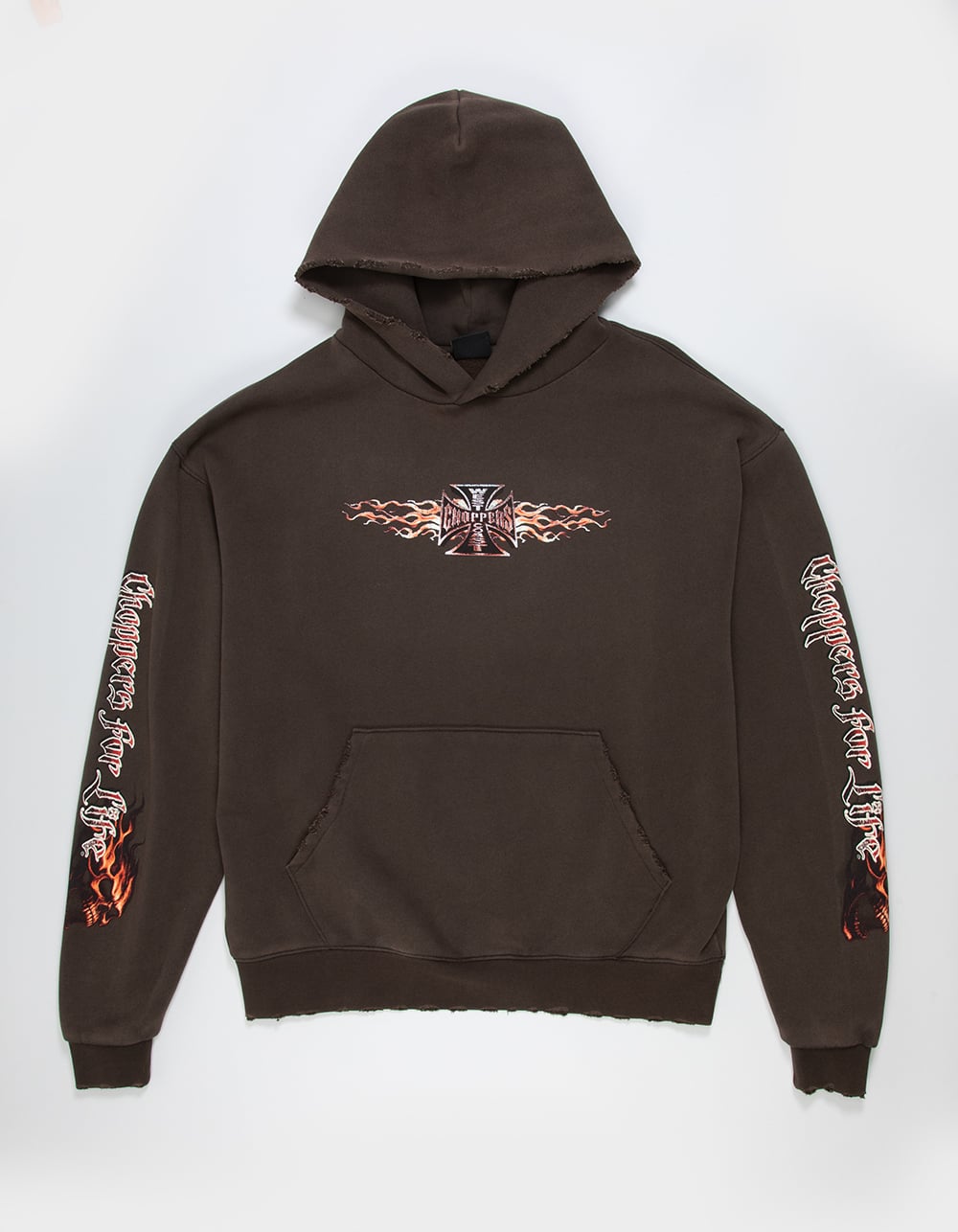 WEST COAST CHOPPERS No Cash Mens Hoodie - BROWN