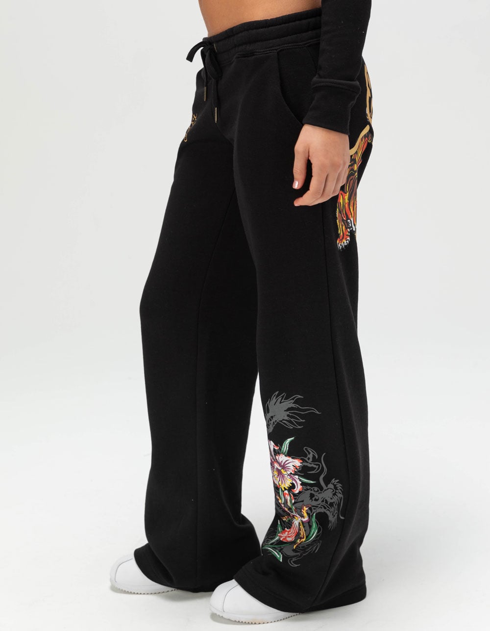 ED HARDY Tigers Womens Sweatpants - BLACK