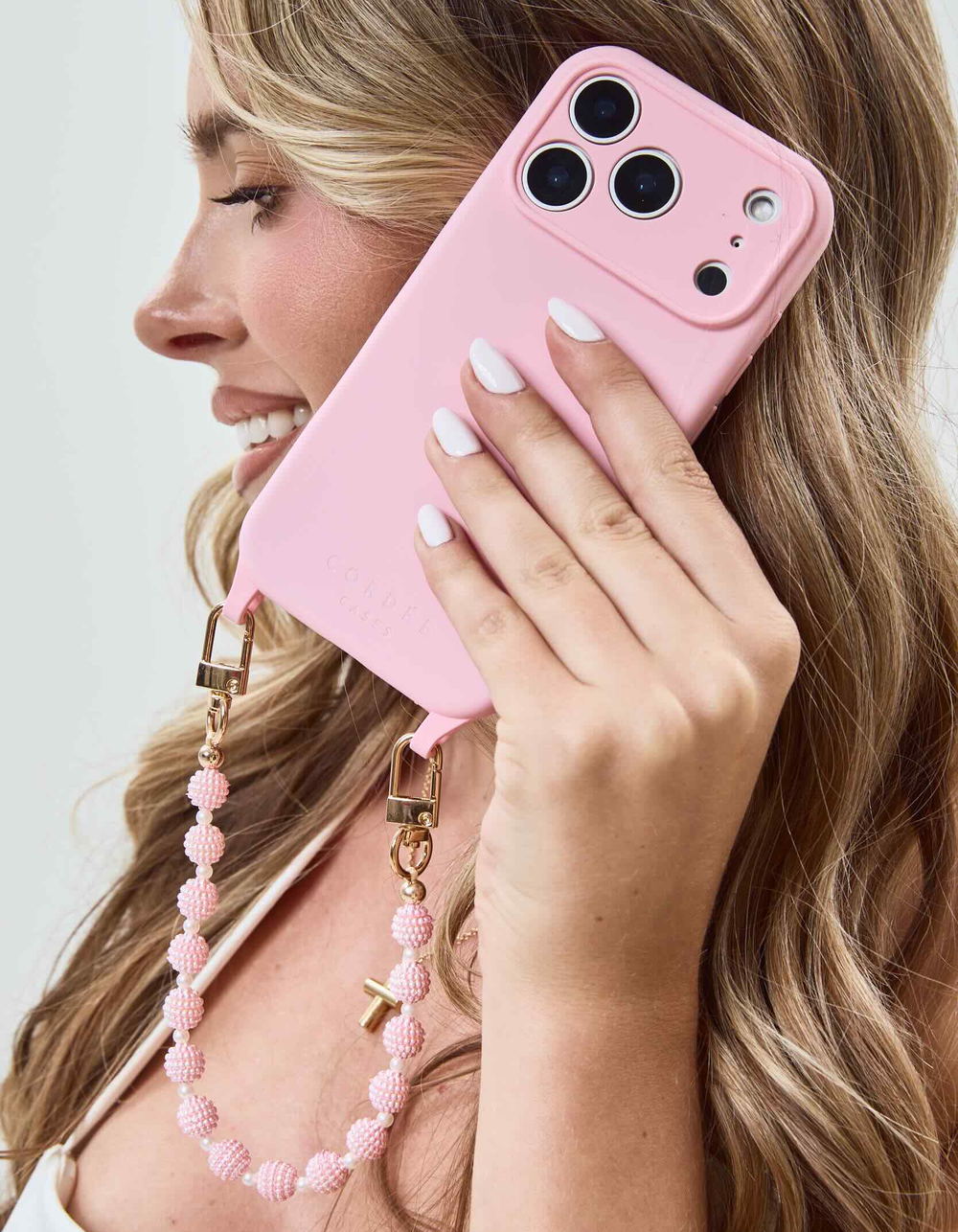 CORDEE CASES Berry iPhone 16/17 Chain Set - BLUSH