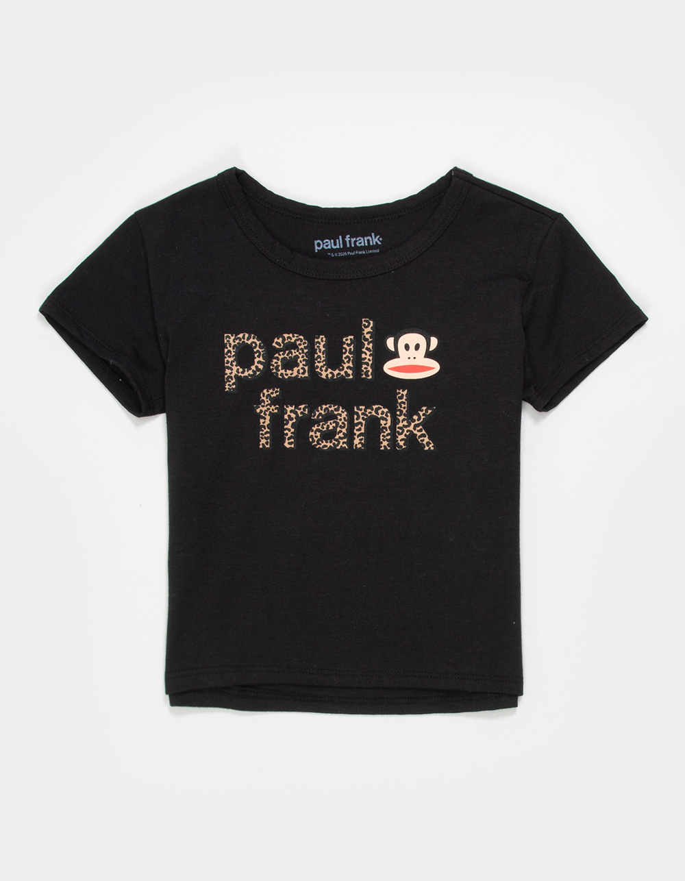PAUL FRANK Leopard Fill Girls Tee - WASHED BLACK