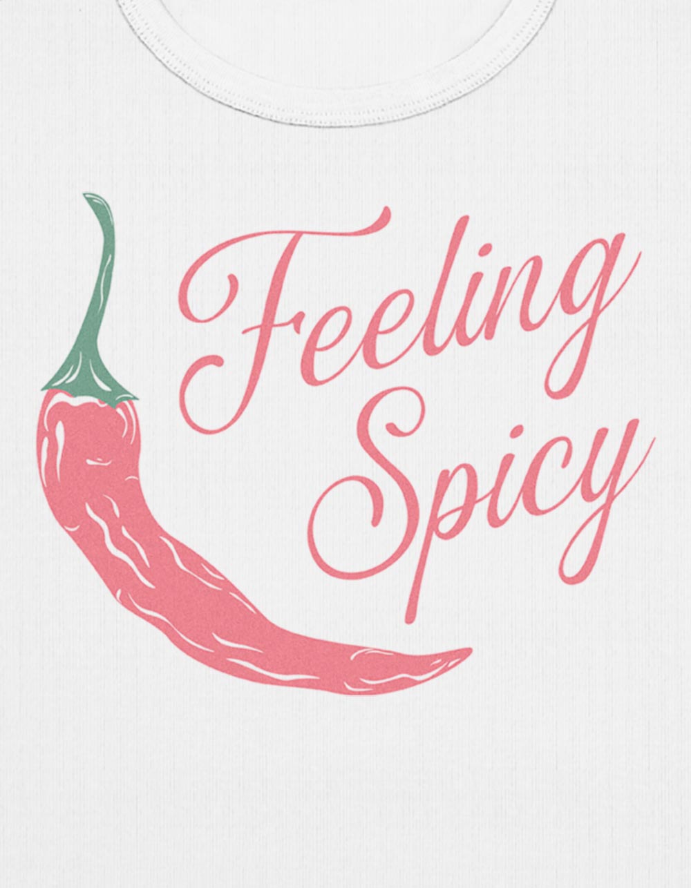 CHILE Feeling Spicy Womens Baby Tee - CREAM