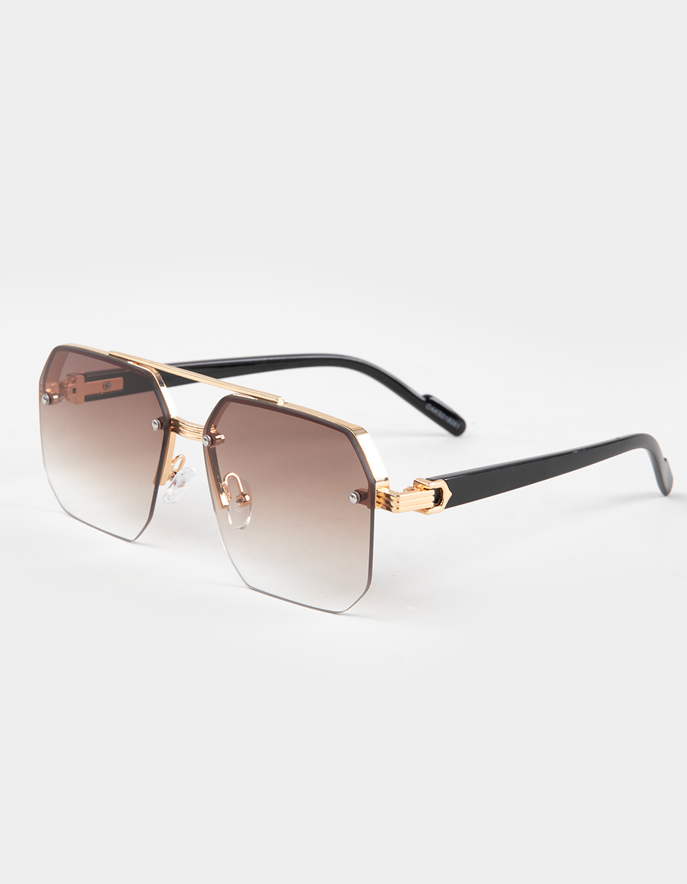 RSQ Metal Oaks Gradient Aviator Sunglasses - GOLD