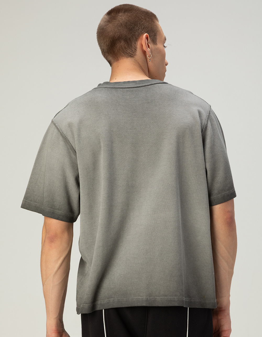 RSQ Mens Textured Boxy Tee - GRAY