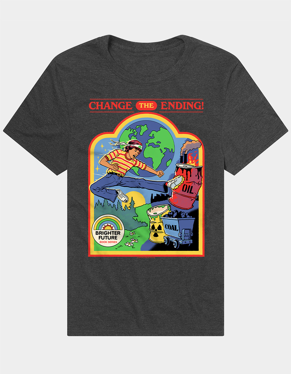 STEVEN RHODES Change The Ending Mens Tee - CHARCOAL