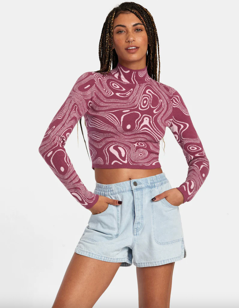 RVCA Venice Womens Denim Shorts - BLEACH