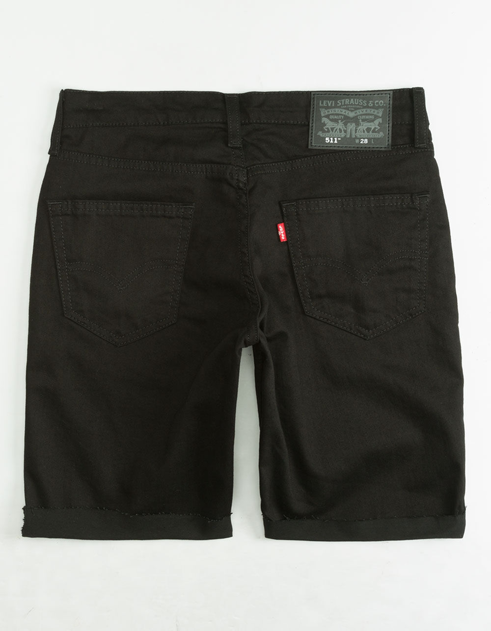 LEVI'S 511 Slim Eight Ball Cut Off Mens Denim Shorts BLACK DENIM Tillys