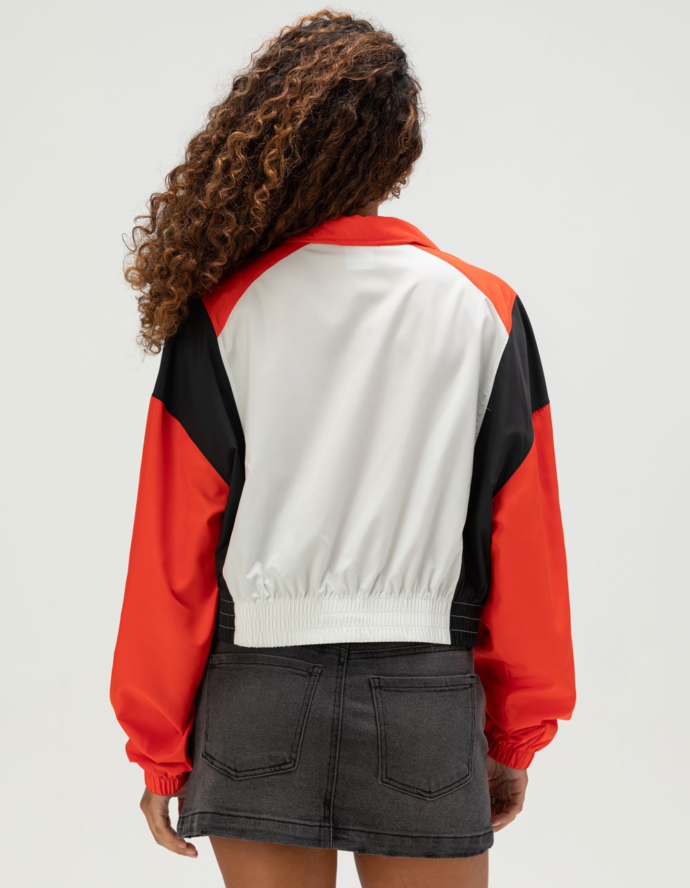 NIKE Sportswear Classic Womens Pullover Jacket - WHITE COMBO