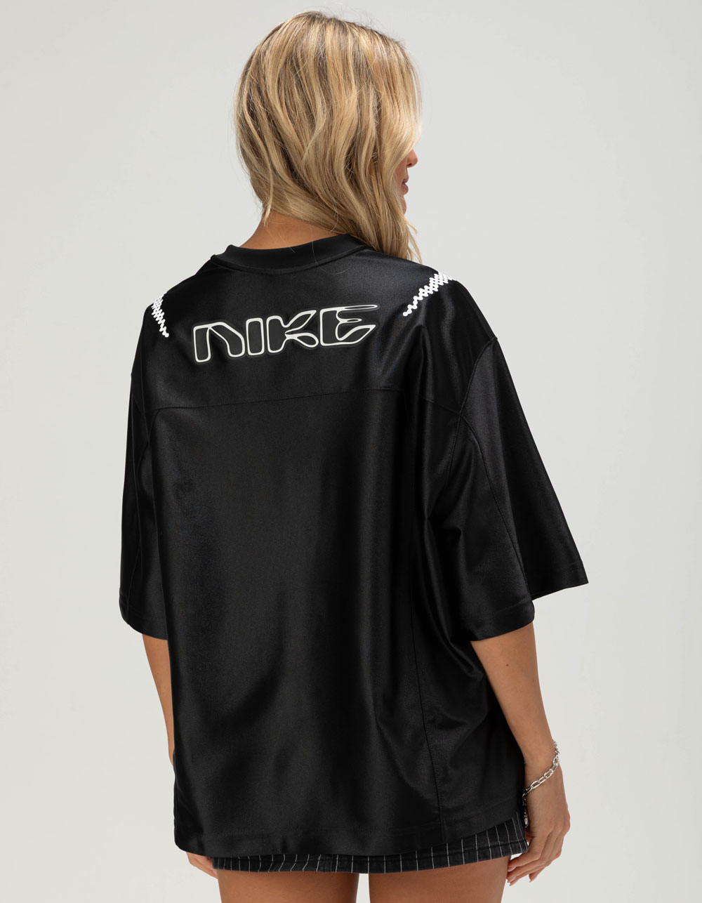 NIKE Sportswear Womens Oversized Jersey - BLACK COMBO
