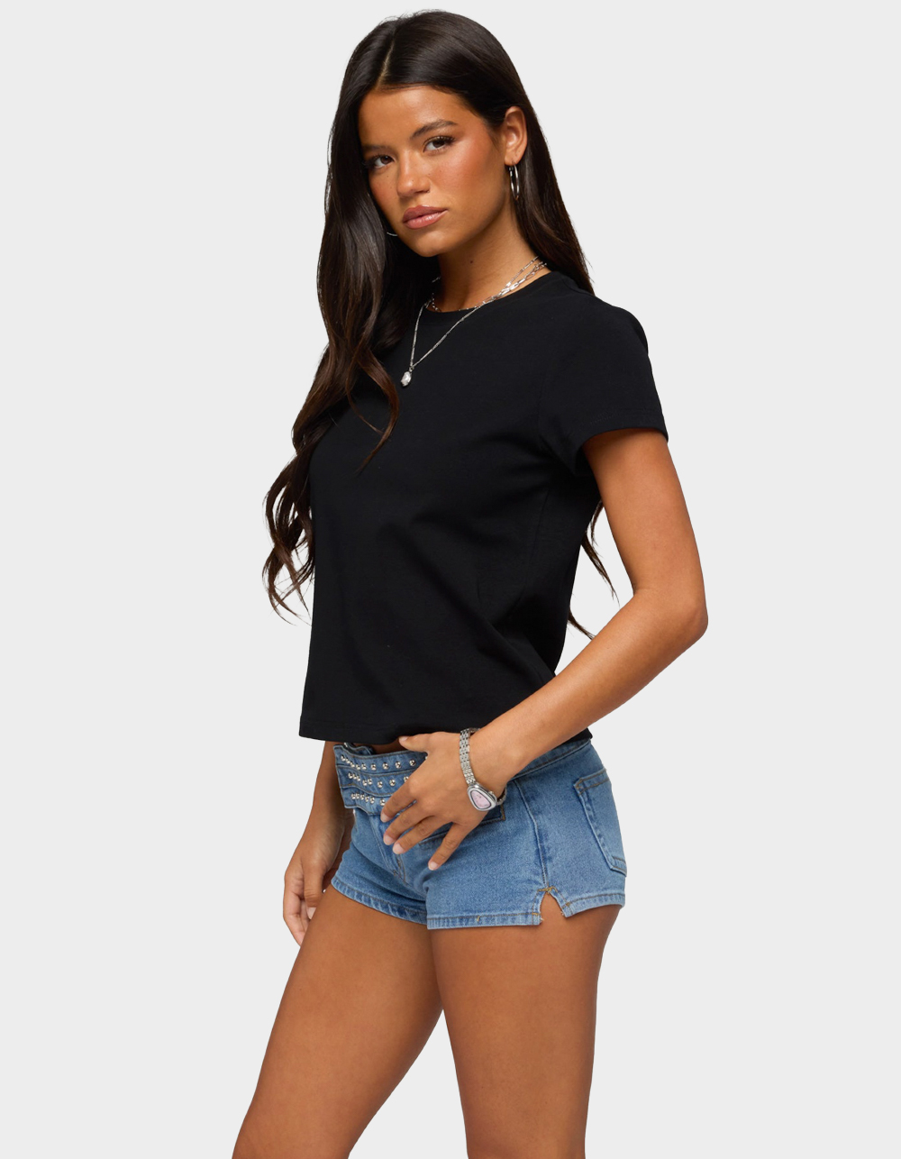 EDIKTED Perfect Basic Tee - BLACK