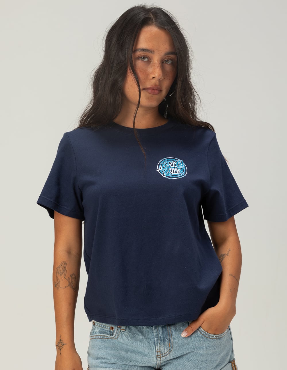 SANTA CRUZ Fracture Trance Womens Tee - NAVY
