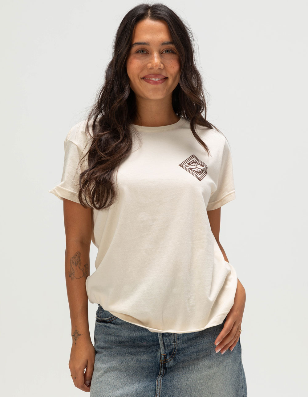ROXY Nouveau Womens Boyfriend Tee - OFF WHITE