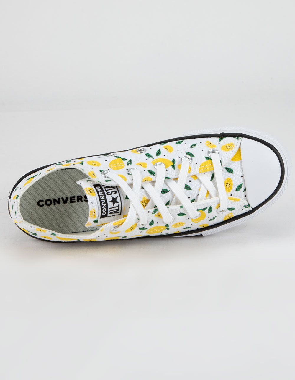 CONVERSE Summer Fruits Chuck Taylor All Star Girls Low Top Shoes WHITE/YELLOW Tillys