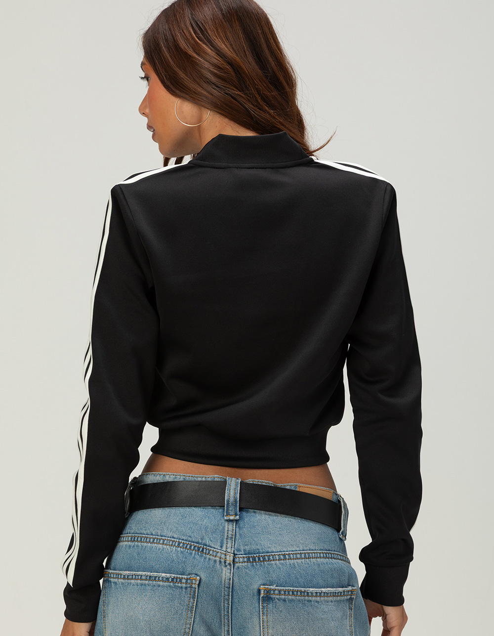ADIDAS Originals Womens V-Neck Superstar Track Top - BLACK