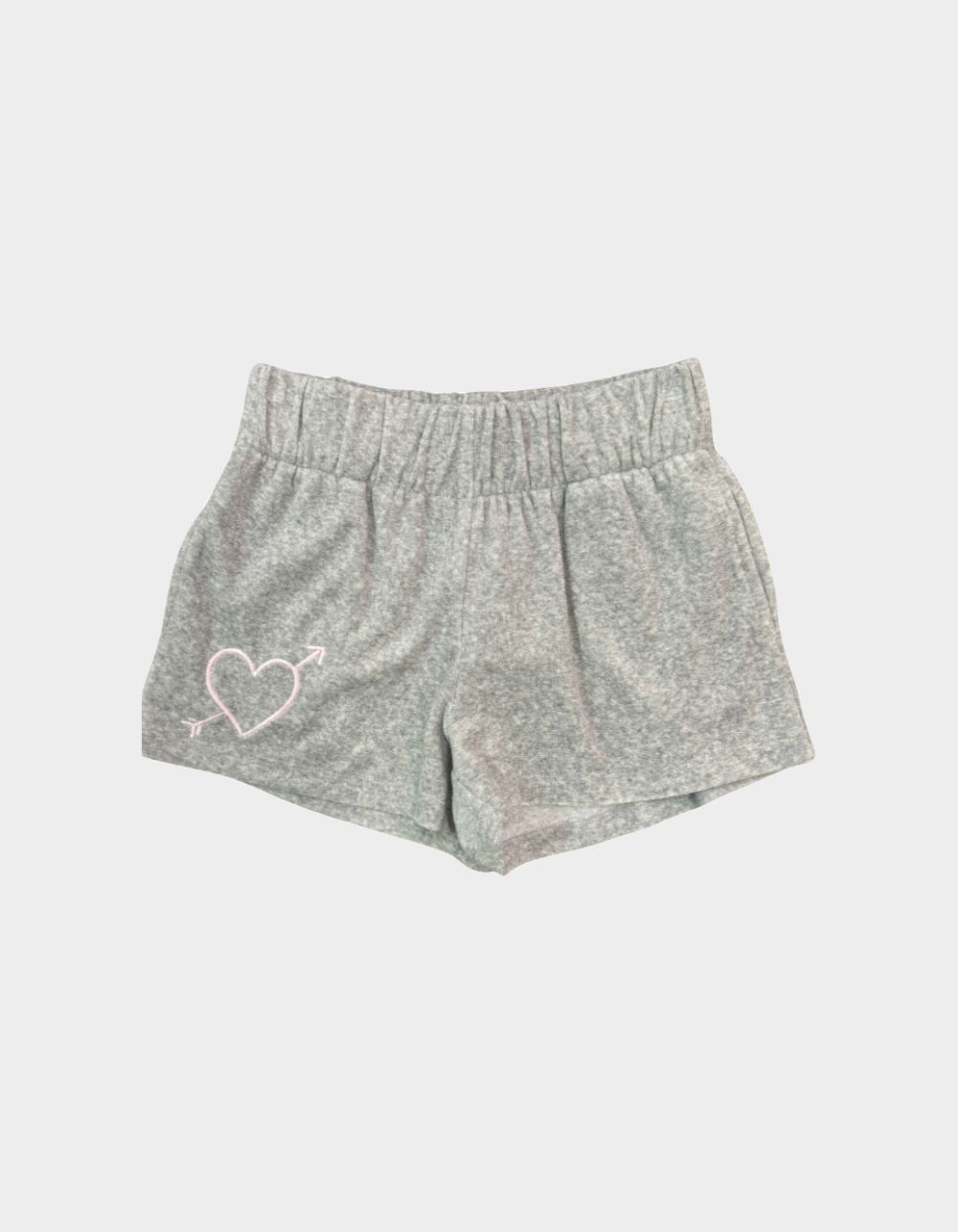 THEME NYC Sammie With Heart & Arrow Girls Terry Shorts - GRAY