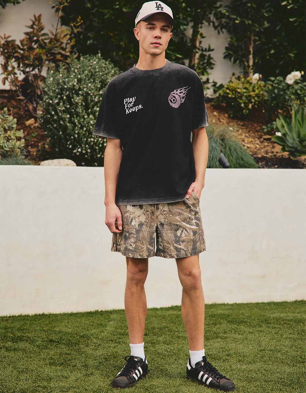 CVLA Play For Keeps Mens Boxy Tee - WASHED BLACK