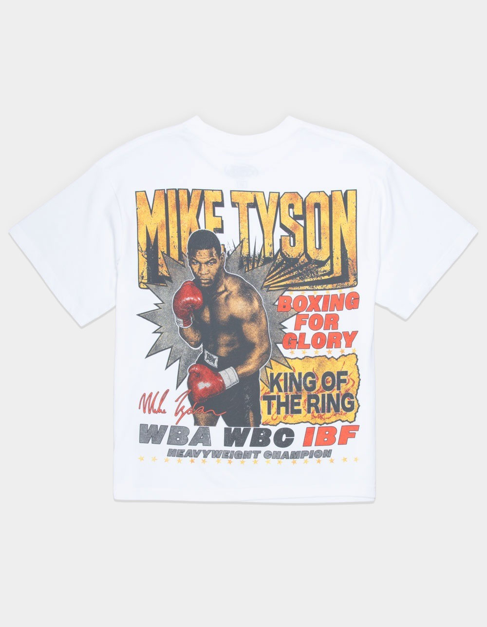 MIKE TYSON Box 4 Glory Mens Boxy Tee - WHITE