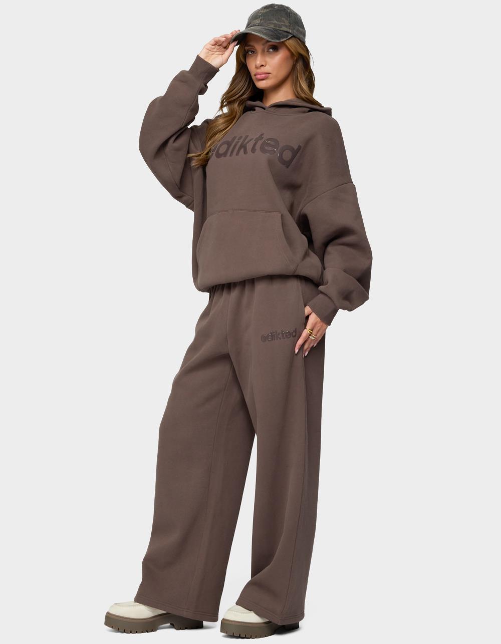 EDIKTED Be Edikted Sweatpants - BROWN