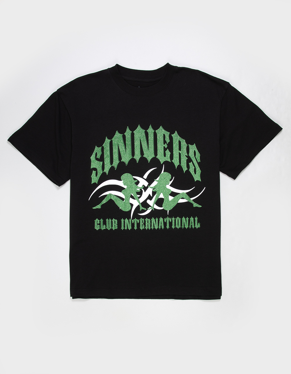 ALPHA COLLECTIVE Sinners Club Mens Boxy Tee - WASHED BLACK