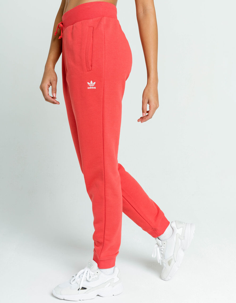ADIDAS Trefoil Essentials Womens Track Pants - RED | Tillys
