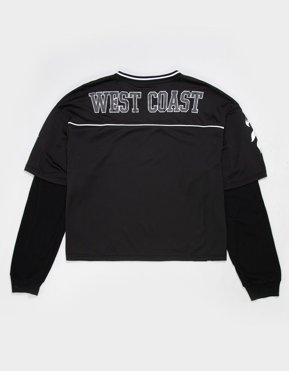 RSQ Mens Mesh Long Sleeve 2fer Jersey - BLACK