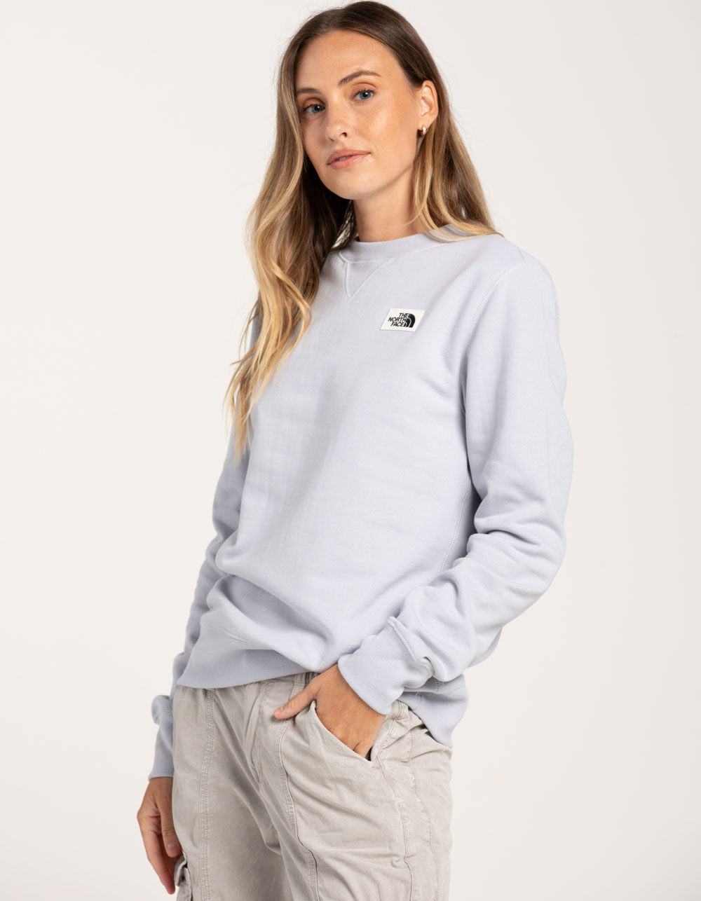 - Womens NORTH Sweatshirt FACE PERIWINKLE Patch Crewneck | THE Tillys Heritage