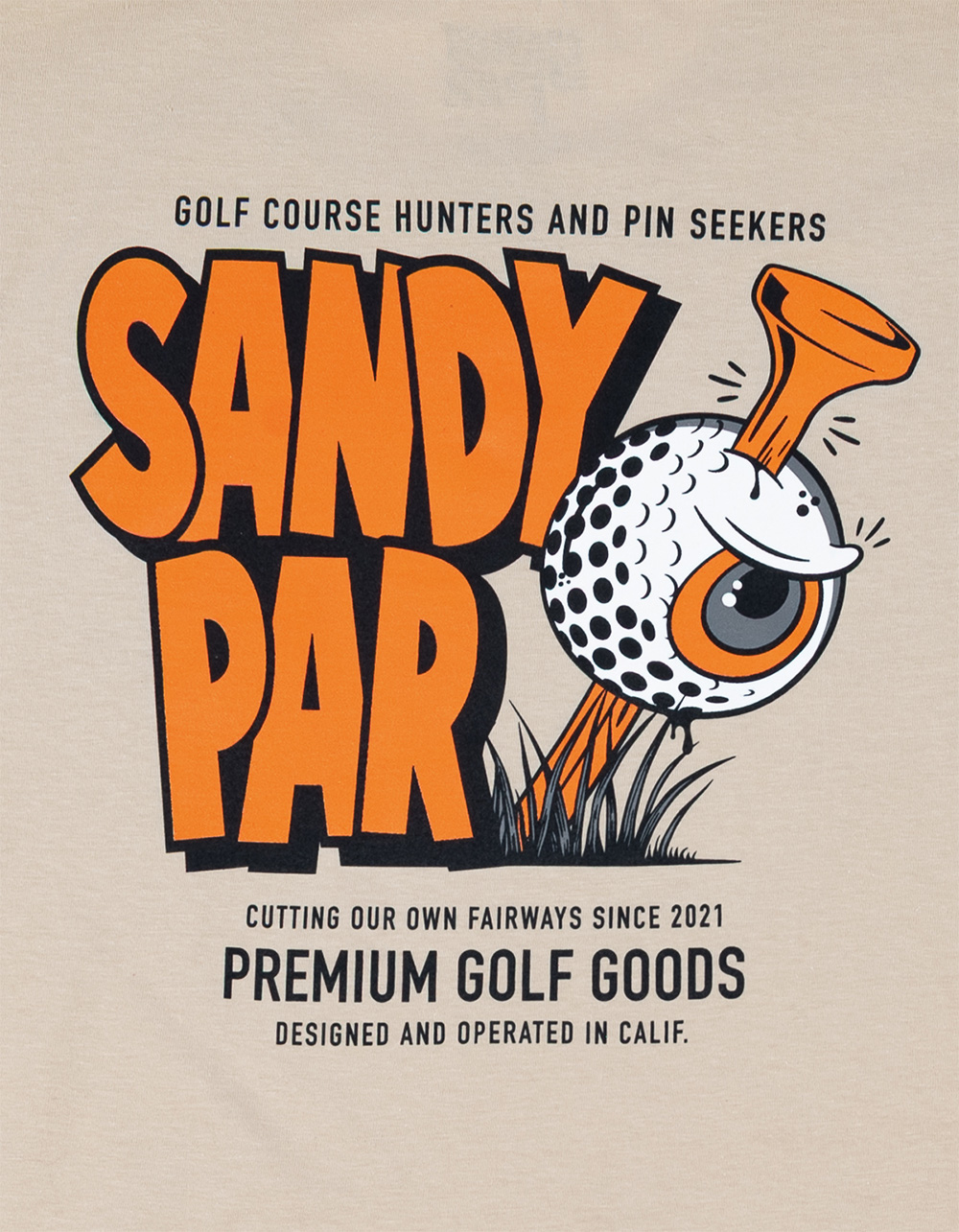 SANDY PAR Pinseekers Mens Tee - TAN