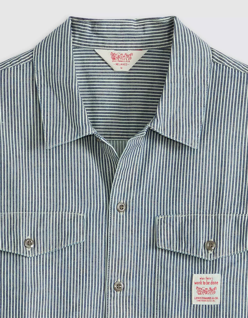 LEVI'S Worker Mens Button Up Shirt - BLUE COMBO