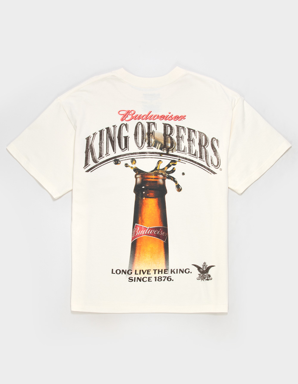 BUDWEISER King Of Beers Mens Boxy Tee - WHITE