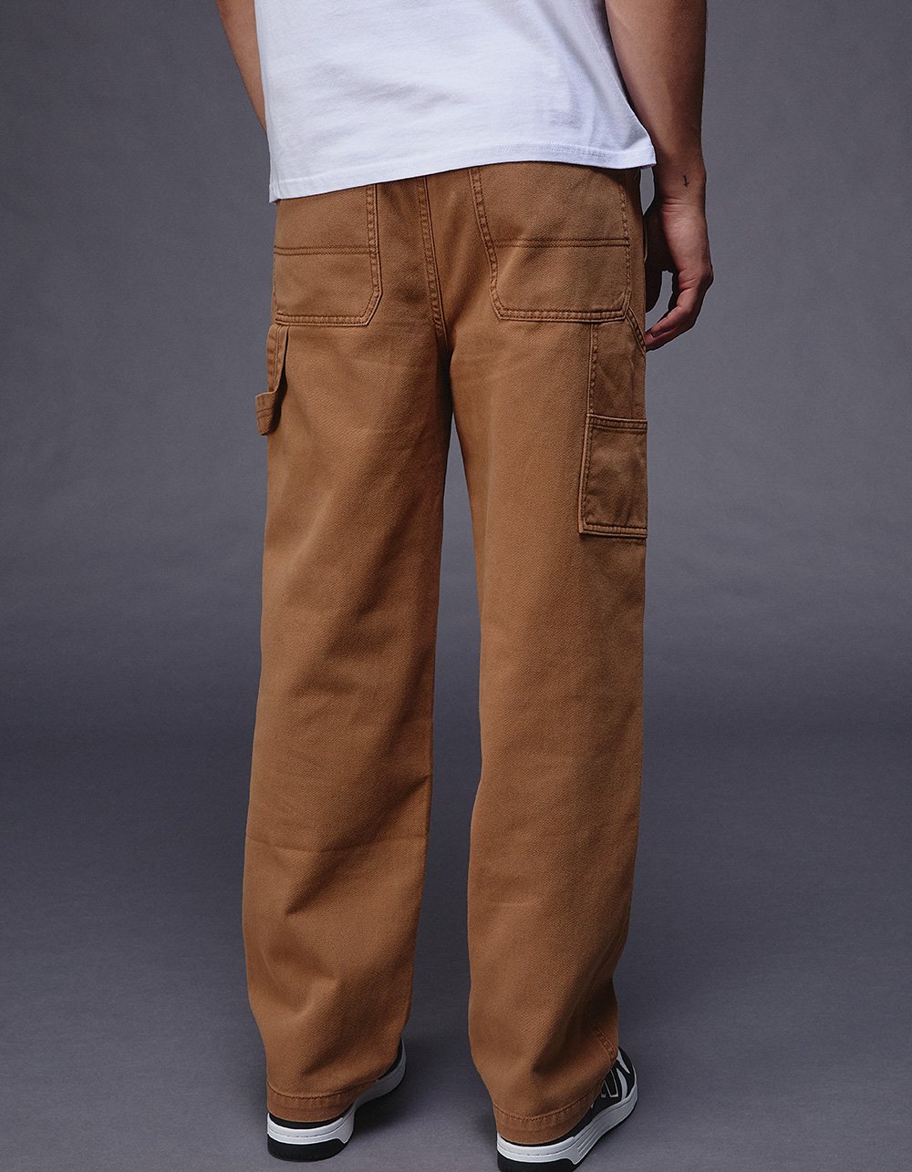 RSQ Mens Straight Fit Pull On Carpenter Pants - TOFFEE