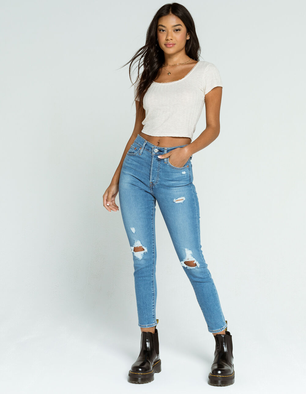 LEVI'S Wedgie Womens Skinny Jeans - MEDIUM BLAST | Tillys
