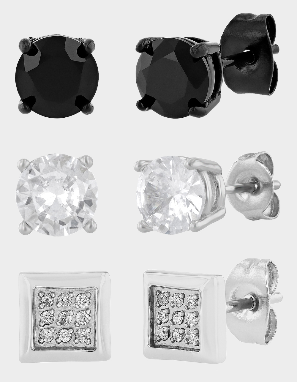 STEEL NATION Stainless Steel Earring Set - STAINLESS