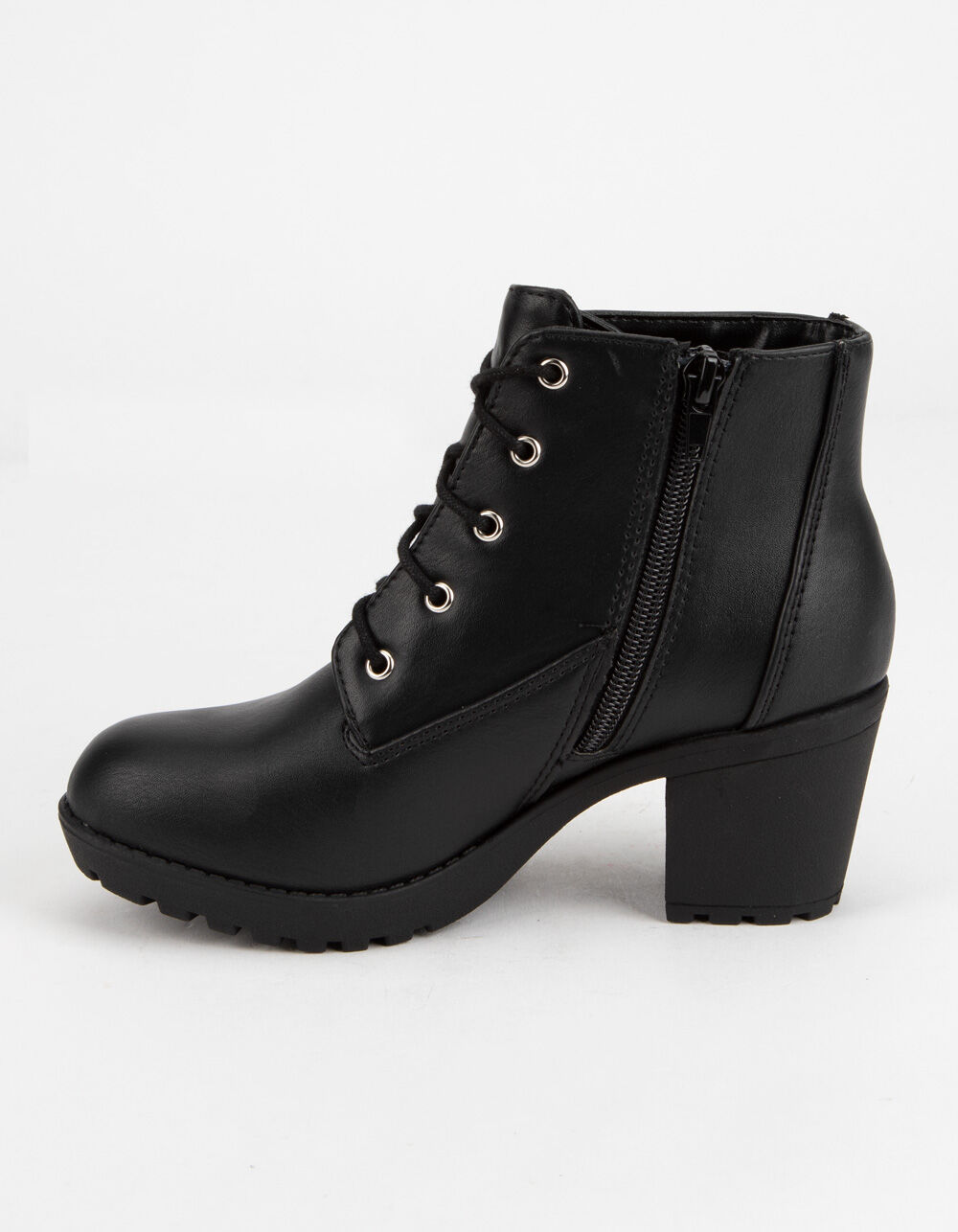 SODA Lace Up Black Girls Leather Boot - BLACK | Tillys