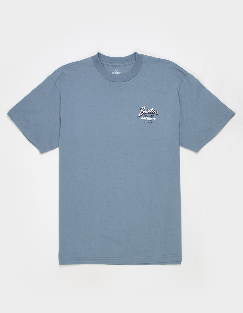 BRIXTON Clemont Mens Tee - STEEL BLUE