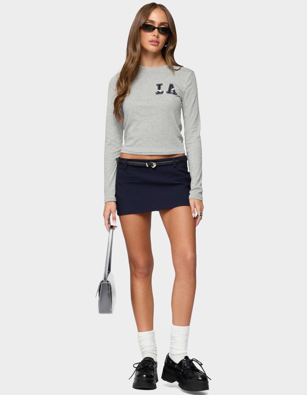 EDIKTED Wendie Tailored Mini Skort - NAVY