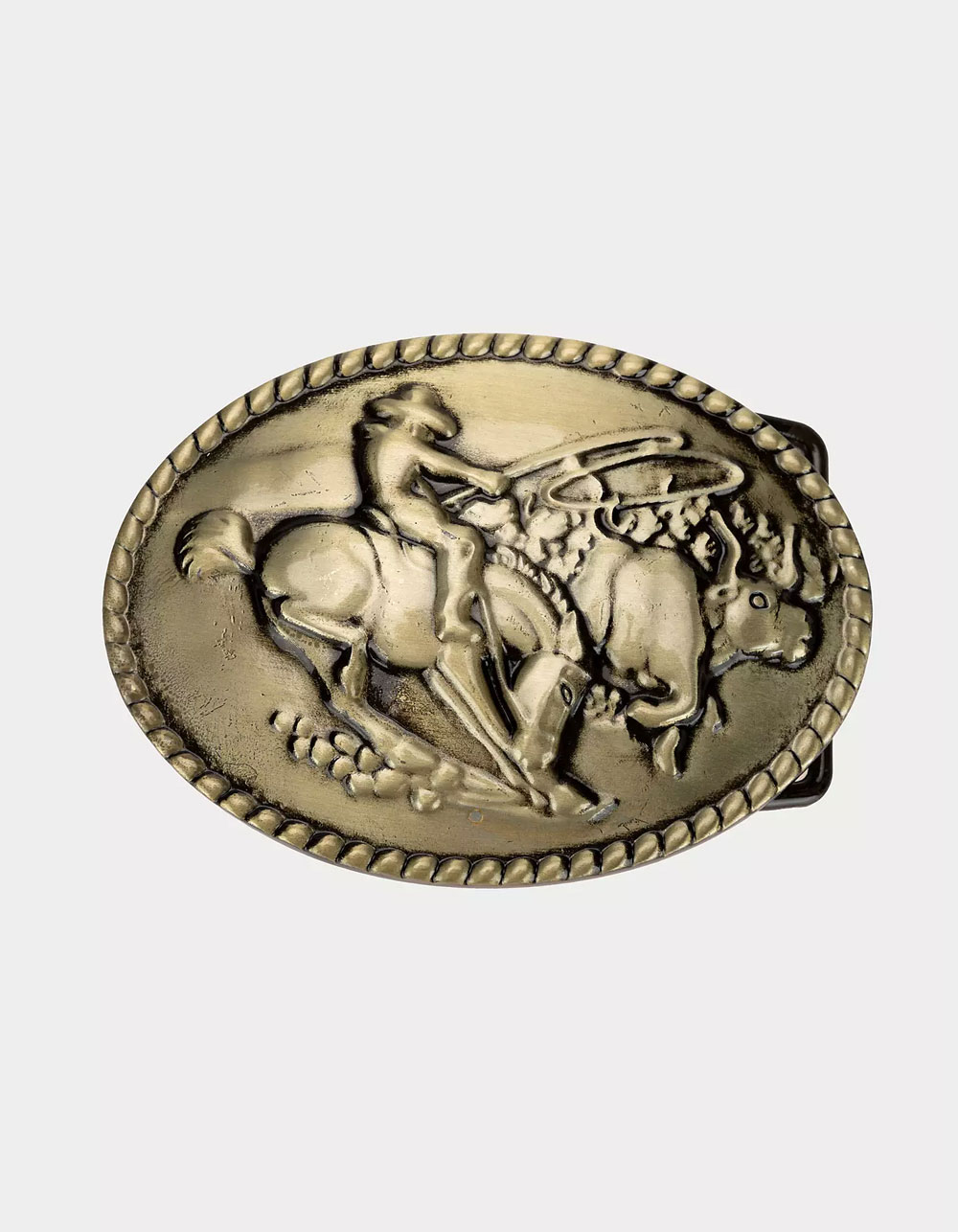 WRANGLER Broncking Buck Mens Belt Buckle - BRASS