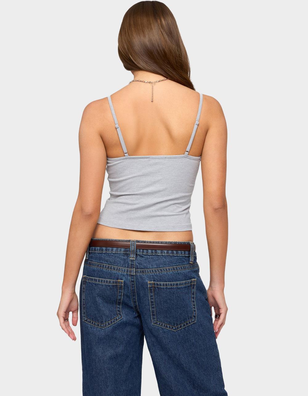 EDIKTED USA Tank Top - GRAY