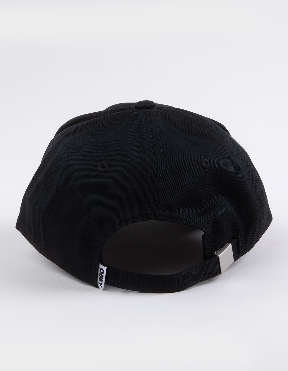 OBEY Design Studios 5 Panel Strapback Hat - BLK/WHT
