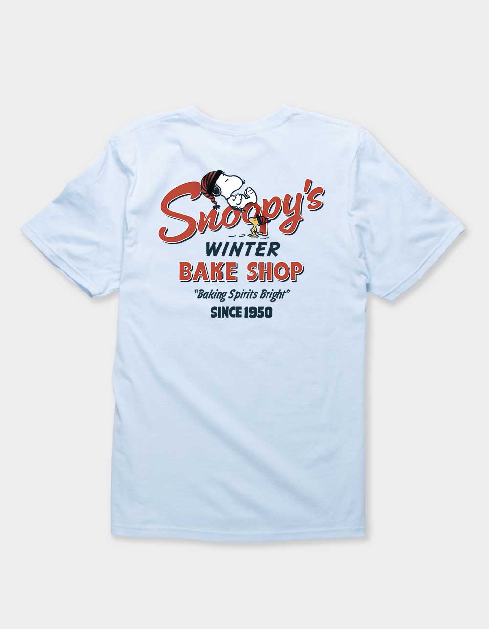 PEANUTS Snoopy's Winter Bake Shop Unisex Tee - LIGHT BLUE