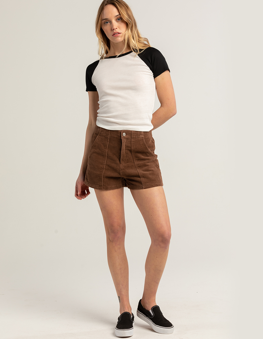 FULL TILT Womens Raglan Tee BLACK Tillys